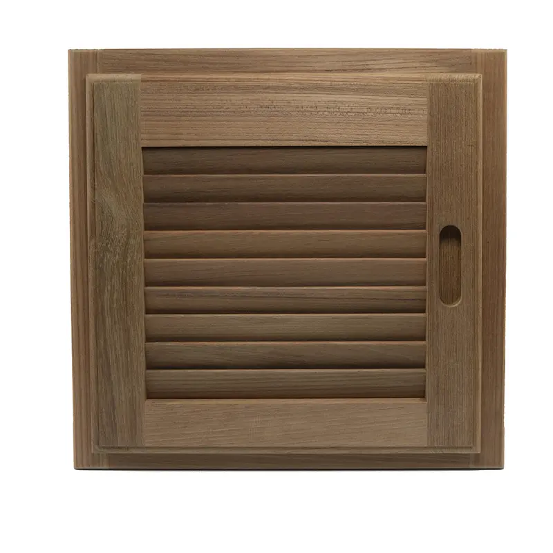 Whitecap Teak Louvered Door & Frame - Right Hand - 15" X 15" [60722] 1