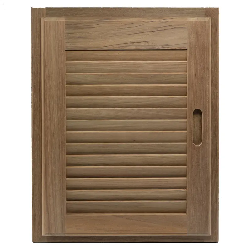 Whitecap Teak Louvered Door & Frame - Right Hand - 15" X 20" [60724] 1