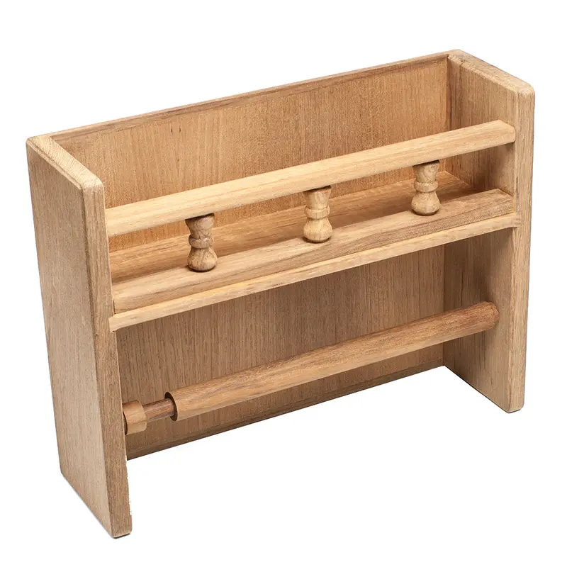 Whitecap Teak Paper Towel Holder W/Spice Rack [62446] 1