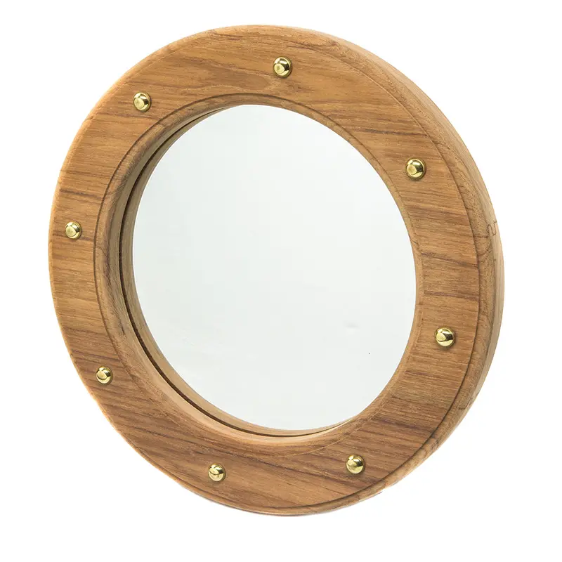 Whitecap Teak Porthole Mirror [62540] 1