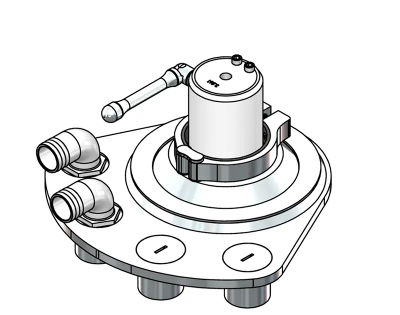 Wicked Well On-Deck Plumbing Deck Plate | Model Ww-Odp-4X15 | 4-Port 1.5" Nps Thru-Deck | For Rocket Launchers, Helm Chairs & Marine Plumbing Systems 1