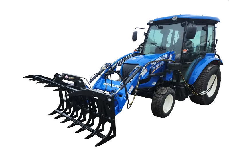Wifo Equipment Grapple Rake | Model Gp48ms | Working Width 48″ | Light-Duty Debris Grapple | For Mini Skid Steer 1