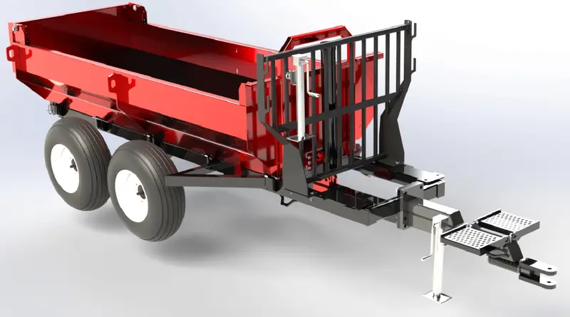 Woody Equipment 7' To 12' Hydraulic Gravel Bin | With Cylinder | For Trailer 1