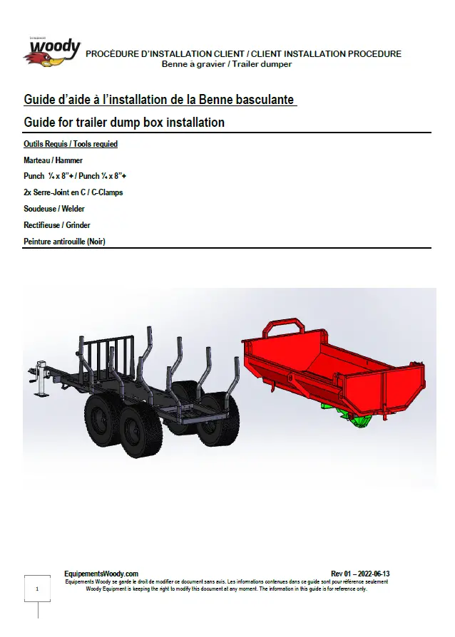 Woody Equipment 7' To 12' Hydraulic Gravel Bin | With Cylinder | For Trailers 2