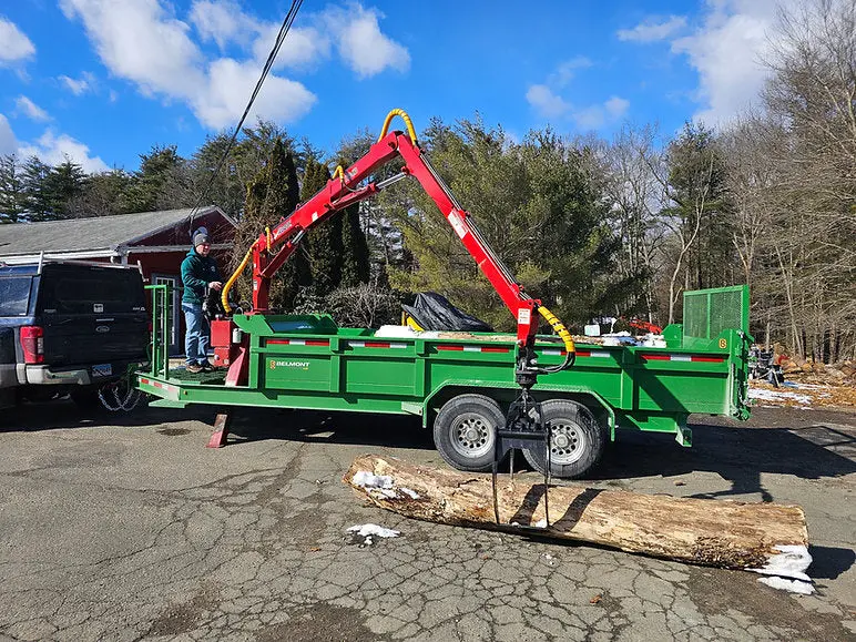 Woody Equipment Forestry Trailer W/ Log Loader | Model 12-86 + 150-Hd | Trailer Length 144" & Width 86" | Pull Type | For Tractors 4