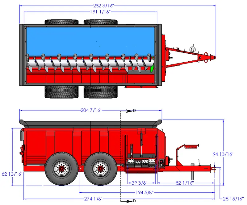 Woody Equipment Semi-Liquid Manure Spreader | Loading Capacity 2500 Gallon | Pull Type | 100 Hp + | For Tractor 2