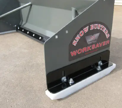 Worksaver | 20-Series Compact Snow Pusher With Rubber Or Metal Cutting Edge | Model 358160–358195 | Width 4' To 5' | Hydraulic Flow 8-20 Gpm | Horsepower 30-75 Hp | For Skid Steers & Tractors 1