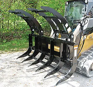 Worksaver | Brush Grapple Rake | Model 812500 | 7' Working Width | Hydraulic Flow 8-16 Gpm | For Skid Steers 1