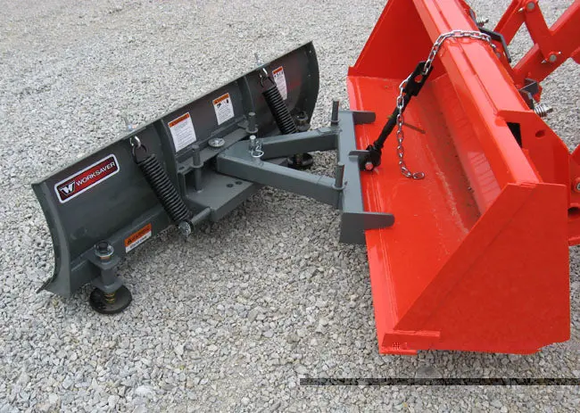 Worksaver Clamp-On Snow Blade | Working Width 60" & 72" | Moldboard Height 21" | Horsepower 18-40 Hp | For Tractors 1