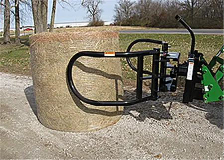 Worksaver | Rotating Bale Grabber With Double Clamping Arms | Model 2072R Series | Rotation 110° | Horsepower 30 To 70 Hp | Hydraulic Flow 10-20 Gpm | For Tractors & Skid Steers 3