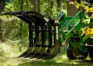 Worksaver | Split Top Grapple Rake | Model Ssgr-277 | Width 77" | Rated Up To 95 Hp | Hydraulic Flow 12 To 20 Gpm | For Skid Steer 1