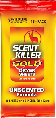 Wrc Dryer Sheets Scent Killer - Gold Unscented 18-Pack 1