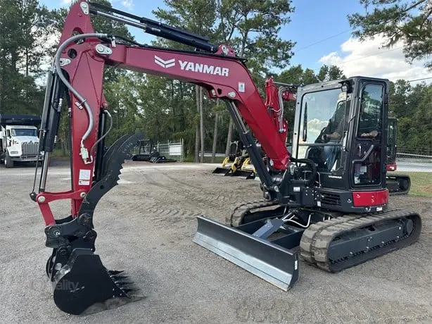 Yanmar Mini Excavator | 2024 Model Vio55-6A ( Enclosed ) | 30" Bucket | 13 Ft 6 In Dig Depth | 47.6 Hp | Machine Size 6.12 Tons | For Compact Excavation 1