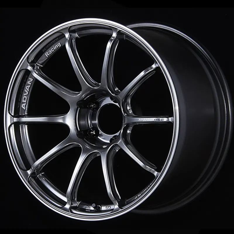 Advan Rsiii Racing Wheel – 18×9.5″, +45 Offset, 5×100 Pcd, 63Mm Bore, Hyper Black With Machined Ring 1