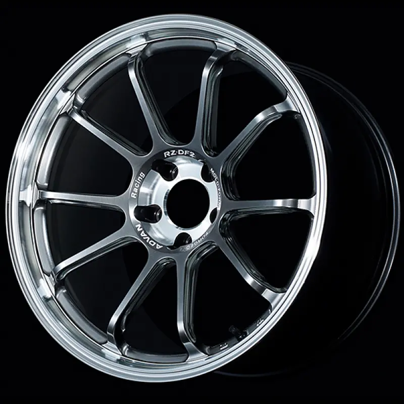 Advan Rz-Df2 Alloy Wheel – 19X9.0In, +25Mm Offset, 5X114.3, 73Mm Hub Bore, Diamond-Cut Hyper Platinum Black Finish 1