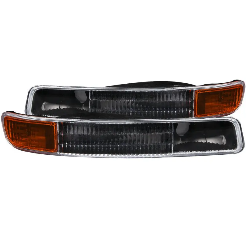 Anzo Euro-Style Black Parking Lights With Amber Reflector For 1999–2006 Gmc Sierra 1500 1