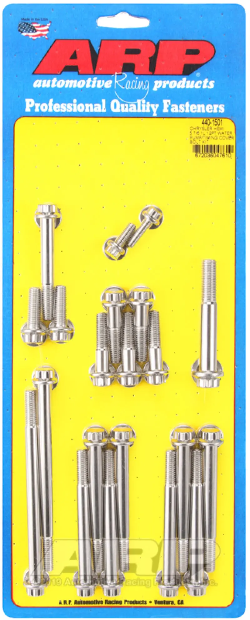 Arp Stainless Steel 12-Point Bolt Kit For Chrysler Hemi 5.7L And 6.1L Water Pump & Timing Cover 1