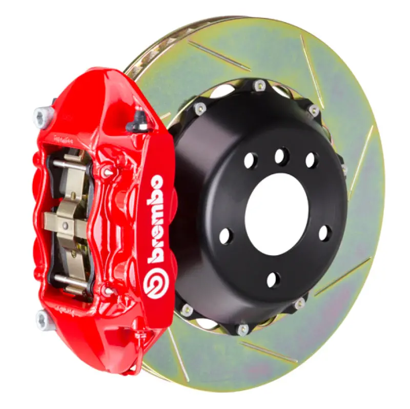 Brembo 07-13 X5 Rear Gt Bbk 4 Piston Cast 380X28 2Pc Rotor Slotted Type1-Red 1