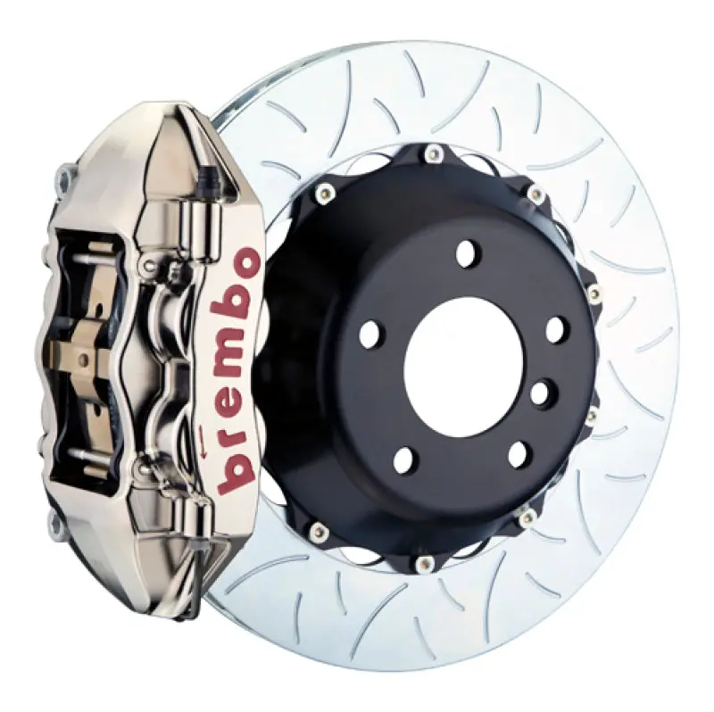 Brembo Gtr Big Brake Kit For 2023+ Toyota Gr Corolla – Rear, 345X28Mm Two-Piece Slotted Rotors, Nickel-Plated Billet Calipers 1