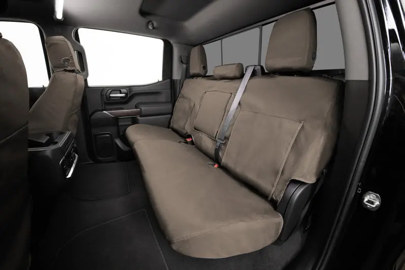 Covercraft Custom-Fit Polyester Seatsaver Covers For Second Row Seats – Taupe, Waterproof, Fits 2011–2016 Ford F-250 1