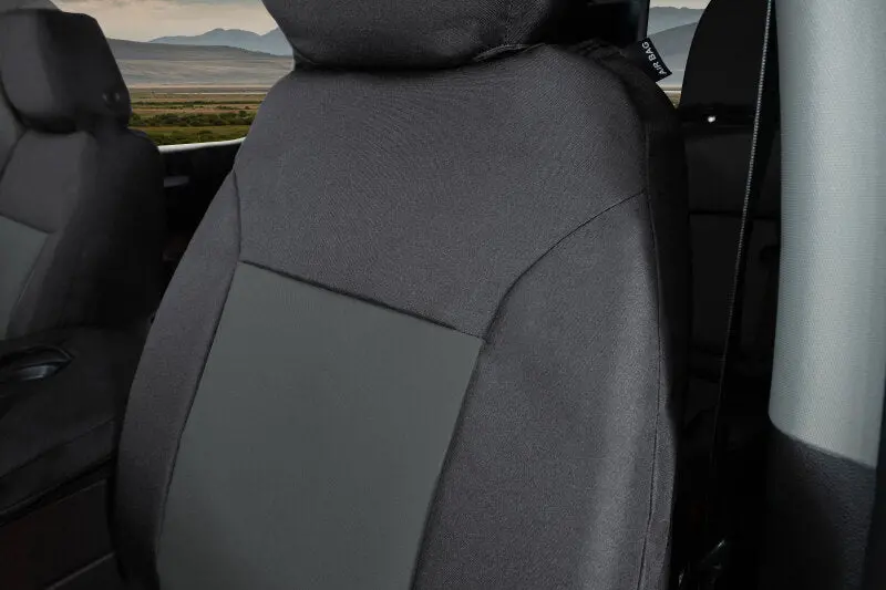 Covercraft Endura Precisionfit Custom Front Row Seat Covers For 2022–2024 Nissan Frontier – Black/Charcoal 1