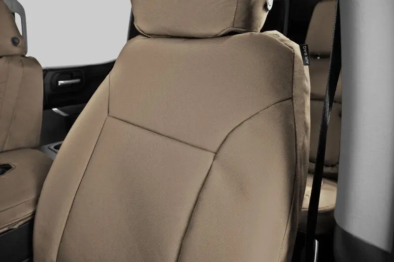 Covercraft Endura Precisionfit Seat Covers For 2023–2024 Ford Super Duty – Front Row, Tan/Tan Custom Fit 1