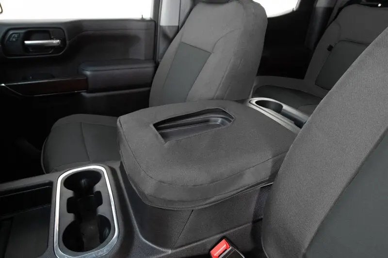 Covercraft Endura Precisionfit Second-Row Seat Covers For 2016–2024 Nissan Titan – Silver/Charcoal 1