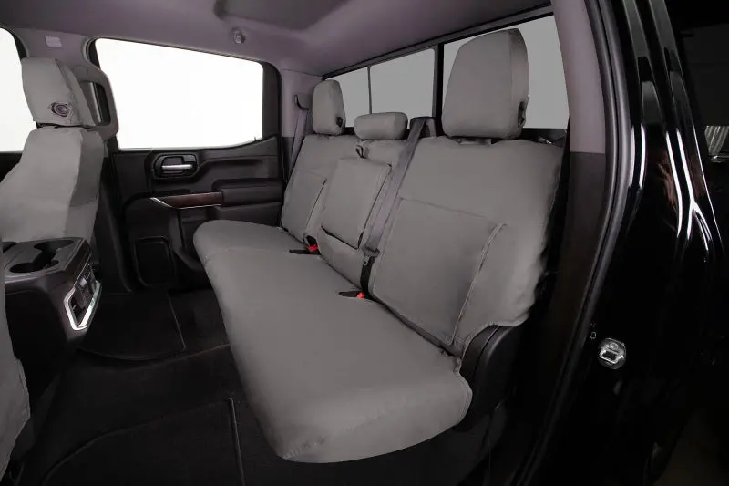 Covercraft Seatsaver Custom-Fit Front Seat Covers For 2005–2015 Toyota Tacoma – Misty Grey Polycotton 1