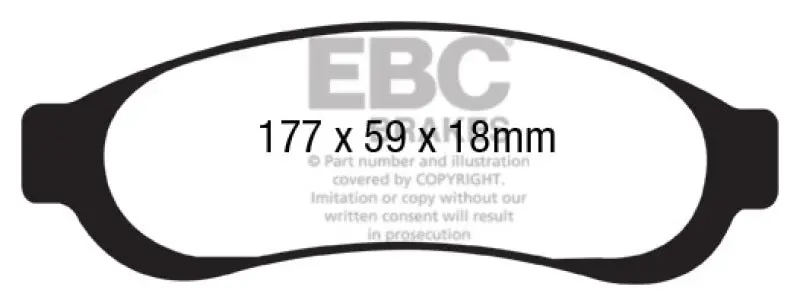 Ebc Ultimax2 Rear Brake Pads For 2005–2007 Ford F-350 Super Duty (5.4L, Drw, 2Wd) 1
