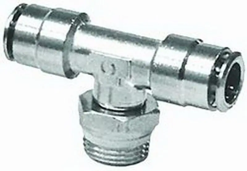 Firestone Nickel-Plated Swivel Branch Tee Air Fitting – 1/4In X 1.4In X 1/4In, Pack Of 25 (Model Wr17603273) 1