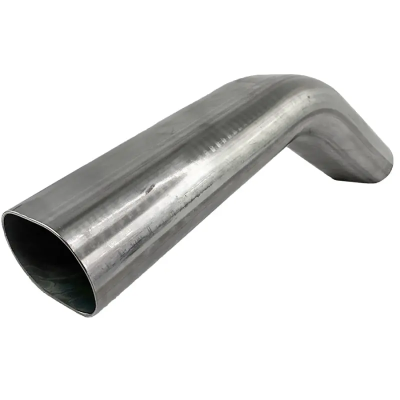 Granatelli Stainless Steel Tubing – 3-Inch Oval, 45° Vertical Radius Bend, 4.5-Inch Bend Radius 1