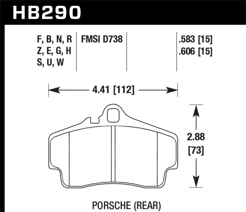 Hawk Performance Ht-10 Race Brake Pads – Rear, Designed For 2007–2012 Porsche Boxster S 1