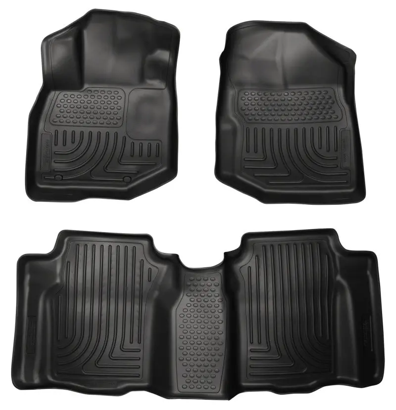 Husky Liners Weatherbeater Floor Liner Combo For 2009–2012 Honda Fit – Black 1