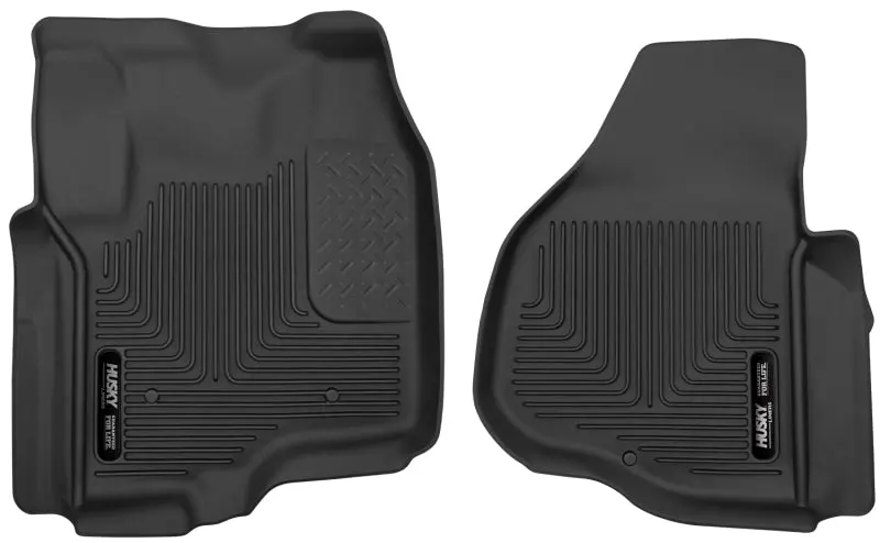 Husky Liners X-Act Contour Front Floor Liners – Black, Precision Fit For 2012–2013 Ford Super Duty F-250/F-350/F-450 1