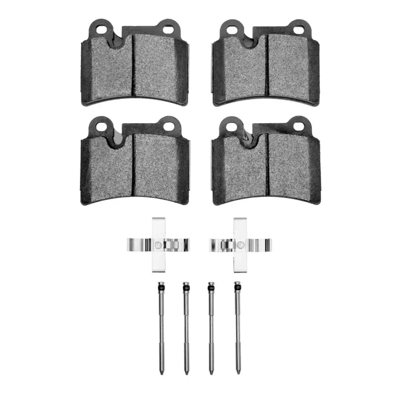 R1 Semi-Metallic Rear Brake Pad & Hardware Kit – Compatible With 2007–2009 Volkswagen Touareg 1