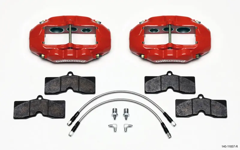 Wilwood D8-6 Red Front Brake Caliper Kit For Classic Corvette C2/C3 (1965–1982) 1