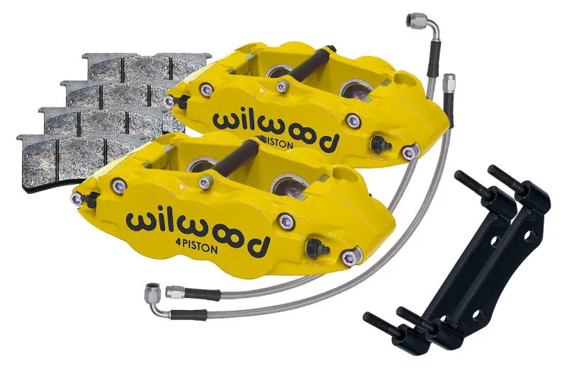 Wilwood Superlite Front Caliper Kit For 1984–1989 Porsche 911 – 3.5" Mounting, Yellow Finish 1
